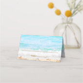 Beach Waterverf Place Card Plaatskaartje (Voorkant)