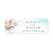 Beach Waterverf Retour Adres Label (Voorkant)