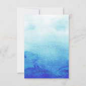 Beach | Waterverf-RSVP-Kaarten van Seashell RSVP Kaartje (Achterkant)