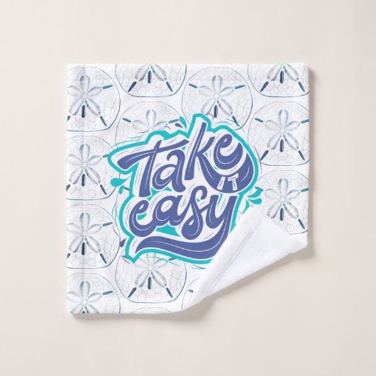 Beach Waterverf Sand Dollar, maak het gemakkelijk Bad Handdoek (Wasdoekje)