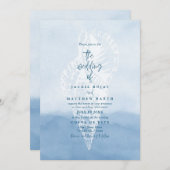 Beach Waterverf Seashell Weddenschap Kaart (Voorkant / Achterkant)