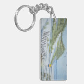 Beach waterverf sleutelhanger (Voorkant Links)