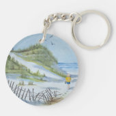 Beach waterverf sleutelhanger (Achterkant)