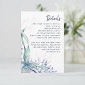 Beach Waterverf Weddenschap over blauwe oceaan - d Informatiekaartje (Staand voorkant)