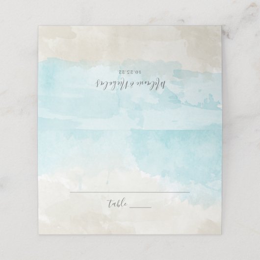 Beach Waterverf Weddenschappen Plaatskaartje (Buitenkant ongevouwen)