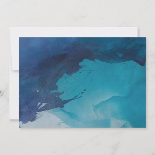 Beach Waterverf Whimsical Photo Wedding Save The Date (Achterkant)