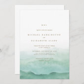Beach Wave bruiloft uitnodiging (Voorkant / Achterkant)