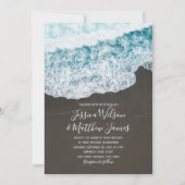 Beach Wave Ocean Destination Nautische bruiloft Kaart (Voorkant)
