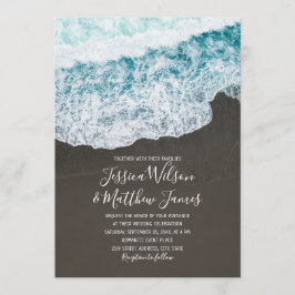 Beach Wave Ocean Destination Nautische bruiloft Kaart