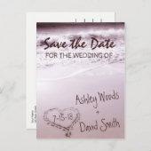 Beach Wave Save the Date Briefkaart (Voorkant / Achterkant)