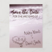 Beach Wave Save the Date Briefkaart (Voorkant)
