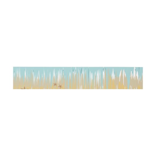 Beach wave uitnodigingen wikkel (Vlak)