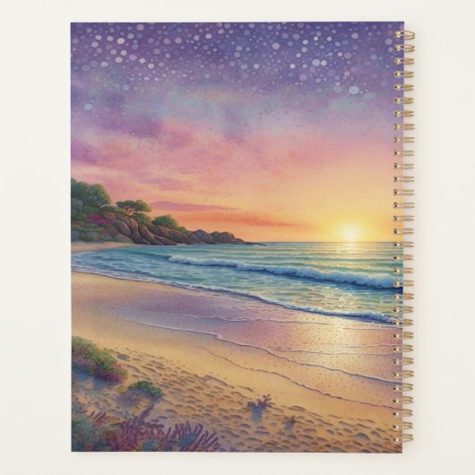 Beach Waves and Shore Art Planner (Achterkant)