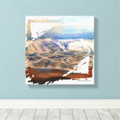 Beach Waves Blue  Canvas Afdruk (Insitu (Houten vloer))