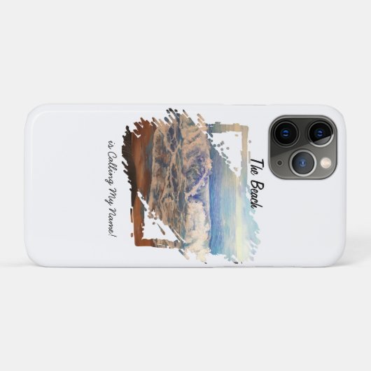 Beach Waves Blue Personalize Case-Mate iPhone Case (Achterkant (horizontaal))