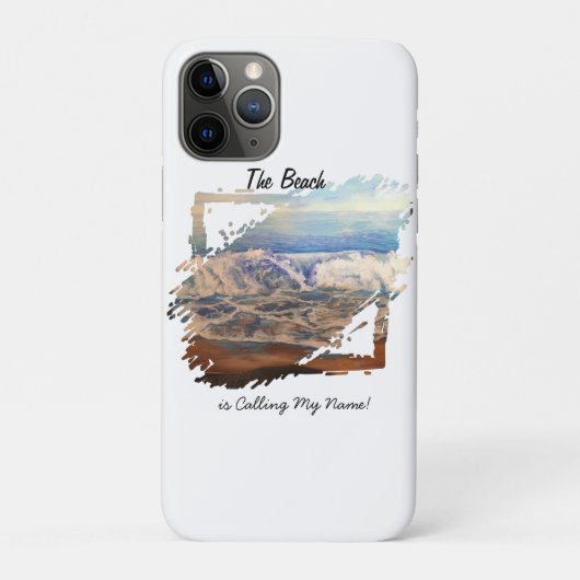 Beach Waves Blue Personalize Case-Mate iPhone Case (Achterkant)