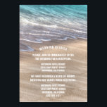 Beach Waves Bruiloft Behuizing Kaarten<br><div class="desc">Beach Waves Wedding Enclosure-Kaarten - voeg deze detailkaarten toe om uw gasten te informeren over uw ontvangstlocatie,  de tijdlijn van de receptie en hotelinformatie om planning gemakkelijker te maken. Je kunt desgewenst meer informatie toevoegen door hierboven op Aanpassen te klikken. Zie het volledige overeenkomende collectie op deze pagina.</div>