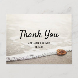 Beach Waves Bruiloft Dank u Briefkaart
