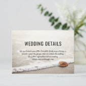 Beach Waves Bruiloft Details Kaart (Staand voorkant)