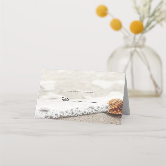Beach Waves Bruiloft Escort Kaart Plaatskaartje (Voorkant)