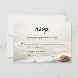 Beach Waves Bruiloft RSVP Kaartje