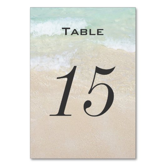 Beach Waves Custom Table Number-kaarten Kaart (Voorkant)