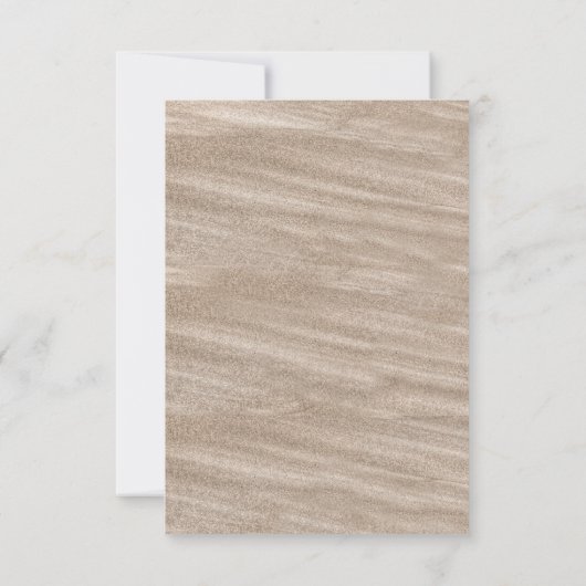 Beach Waves en Zand Bruiloft RSVP Kaarten (Achterkant)