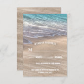  Beach Waves en Zand Bruiloft RSVP Kaarten (Voorkant / Achterkant)