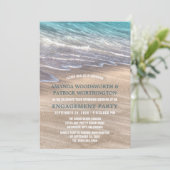 Beach Waves Engagement Party Uitnodigingen (Staand voorkant)