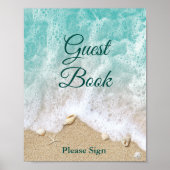Beach Waves Guest Book Poster (Voorkant)