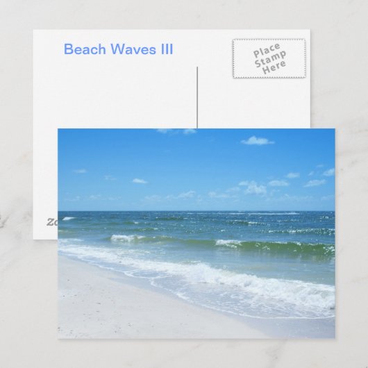 Beach Waves III Briefkaart (Voorkant / Achterkant)