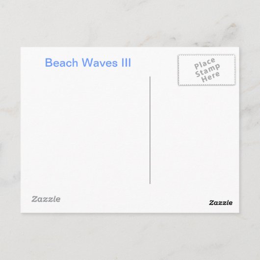 Beach Waves III Briefkaart (Achterkant)