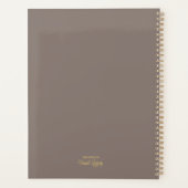 Beach Waves Pink Peach Ocean Sunset Waterverf Planner (Achterkant)