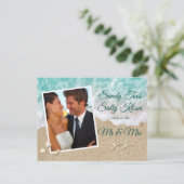 Beach Waves Sandy Toes Salty Kisses Foto Briefkaart (Staand voorkant)