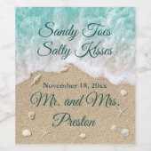 Beach Waves Sandy Toes Wijn Etiket (Enkel label)