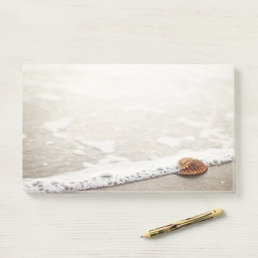 Beach Waves Seashell Post-it® Notes (Op bureau)