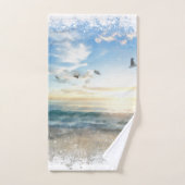 *~* Beach Waves Sunset Sunrise Sunset AR7 Bad Handdoek (Handdoek)