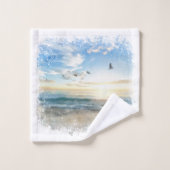 *~* Beach Waves Sunset Sunrise Sunset AR7 Bad Handdoek (Wasdoekje)