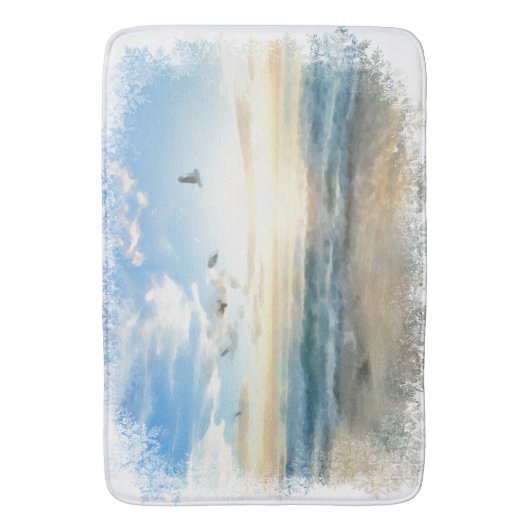 *~* Beach Waves Sunset Sunrise Sunset AR7 Badmat (Voorkant Verticaal)