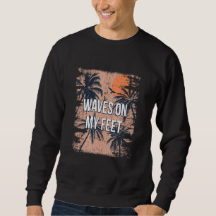 Beach Waves Surfred Ocean Surfer Vacation Summer V Trui