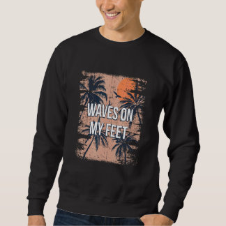 Beach Waves Surfred Ocean Surfer Vacation Summer V Trui
