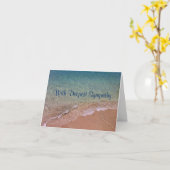 Beach Waves Sympathcard Kaart (Gele Bloem)