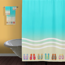 Beach Waves Teenslippers Douchegordijn