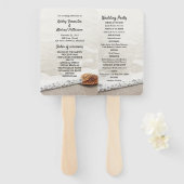 Beach Waves Trouwprogramma Handwaaier (Voorkant en achterkant)