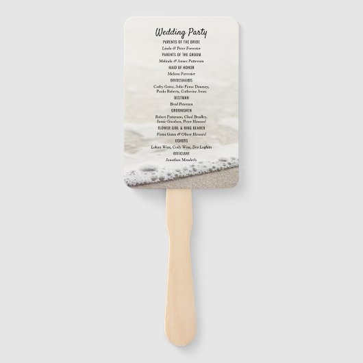 Beach Waves Trouwprogramma Handwaaier (Achterkant)
