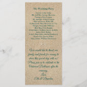 Beach Waves Trouwprogramma Programmakaart (Achterkant)