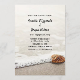 Beach Waves verlovingsfeest Kaart