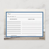 Beach Waves Vrijgezellenfeest Recept Briefkaart (Achterkant)