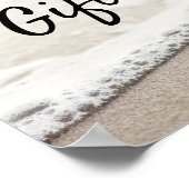 Beach Waves Weddennards & cadeaubonnen Poster (Hoek)