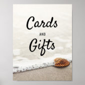 Beach Waves Weddennards & cadeaubonnen Poster (Voorkant)